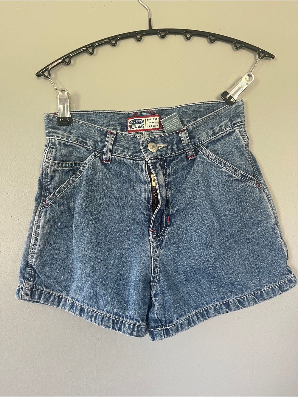 Old Navy Blue High-Rise Denim Shorts 8